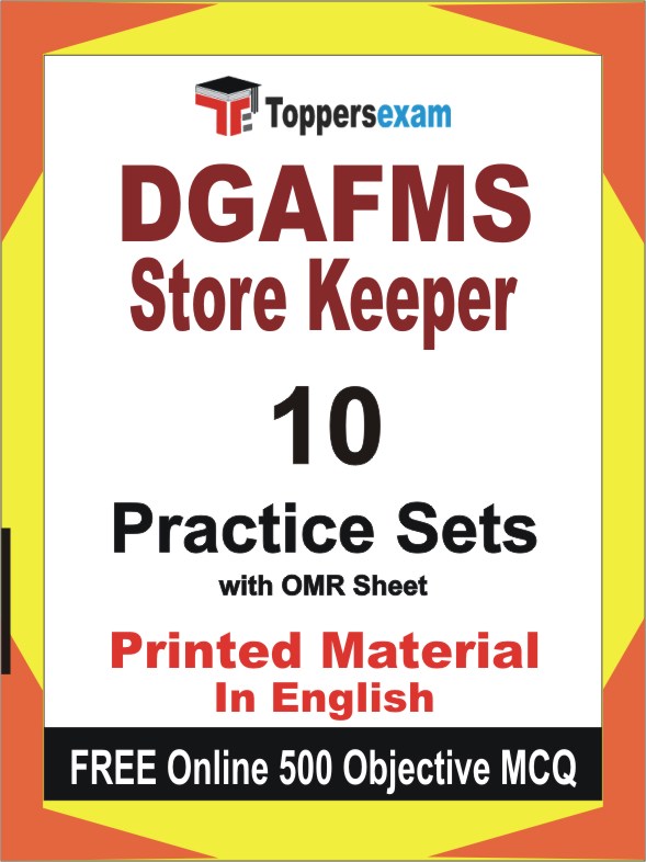 DGAFMS Store Keeper Exam Book in English - Practice Set