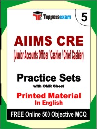 AIIMS CRE (Junior Accounts Officer / Cashier / Chief Cashier) Exam Book in English - Mock Test / Practice Set