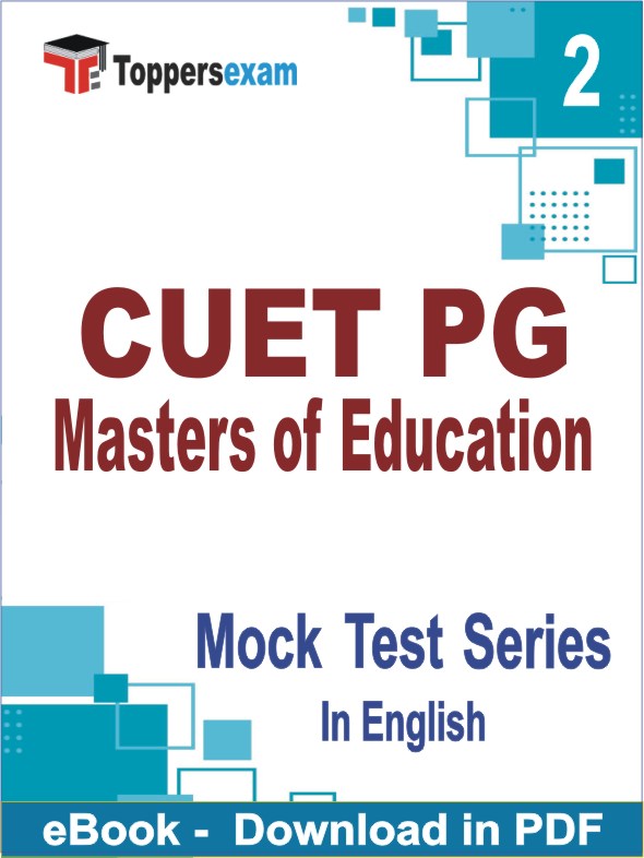 CUET PG Masters of Education Exam PDF Book In English - Question Paper