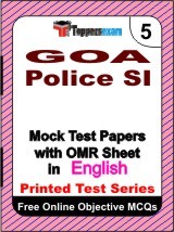 Goa Police SI Exam Mock Test Papers (Book) in English