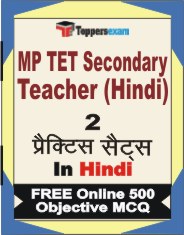 MP TET Secondary Teacher (Hindi) Exam Book in Hindi - Question Paper / Practice Set