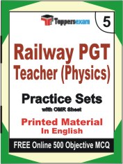 Railway PGT Teacher (Physics) Exam Book in English - Mock Test / Practice Set