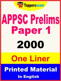 APPSC Prelims Exam Paper 1 One Liner Book in English