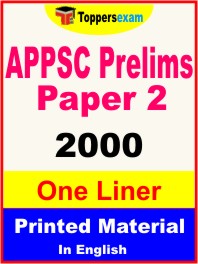APPSC Prelims Exam Paper 2 One Liner Book in English