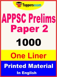 APPSC Prelims Exam Paper 2 One Liner Book in English