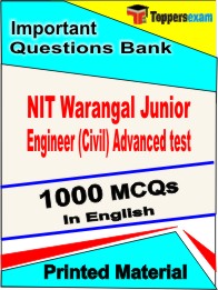 NIT Warangal Junior Engineer (Civil) Advanced test Exam Book in English - Objective MCQ
