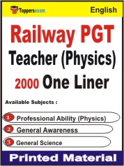 Railway PGT Teacher (Physics) One Liner Book in English