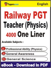 Railway PGT Teacher (Physics) One Liner Book PDF in English