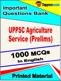 UPPSC Agriculture Service (Prelims) Exam  Book in English - Objective MCQ