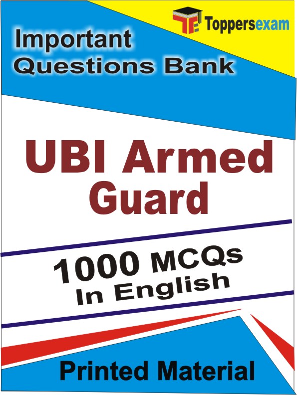 UBI ARMED GUARD Exam Book in English - Objective MCQ
