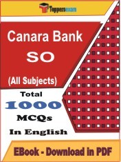 EBook of Canara Bank SO, PDF Format in English