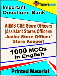 AIIMS CRE Store Officers Exam  Book in English - Objective MCQ