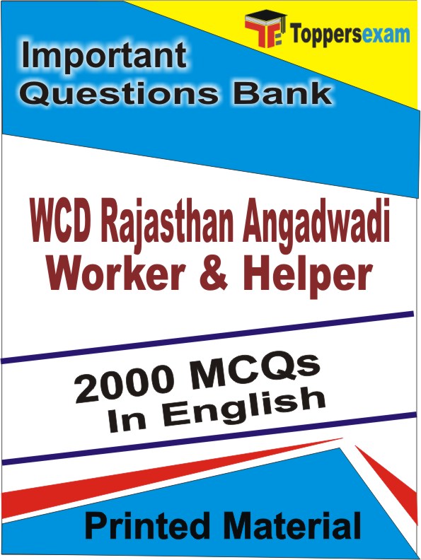 WCD Rajasthan Angadwadi Worker & Helper Exam Book in English - Objective MCQ