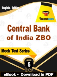 Central Bank of India ZBO Exam PDF Book In English - Practice Set