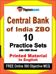 Central Bank of India ZBO Exam Book in English - Practice Set