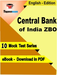 Central Bank of India ZBO Exam PDF Book In English - Mock Test/Practice Set