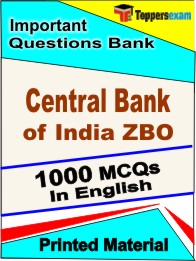 Central Bank of India ZBO Exam Book in English - Objective MCQ