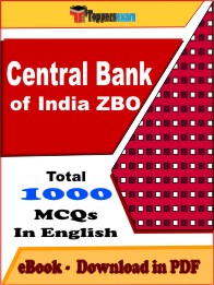 Central Bank of India ZBO Exam PDF Book In English - MCQ / Objective Questions