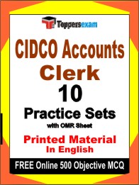 CIDCO Accounts Clerk Exam Book in English - Practice Set