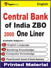Central Bank of India ZBO One Liner Book in English