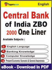 Central Bank of India ZBO One Liner Book PDF in English