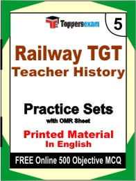 Railway TGT Teacher History Exam Book in English - Mock Test / Practice Set