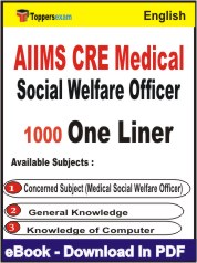 AIIMS CRE Medical Social Welfare Officer One Liner Book PDF in English
