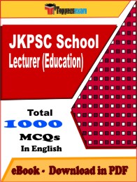 JKPSC School Lecturer (Education) Exam PDF Book In English - MCQ / Objective Questions