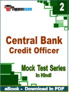 Central Bank Credit Officer Test PDF Book In Hindi - Question Paper
