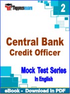 Central Bank Credit Officer Test PDF Book In English - Question Paper