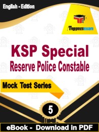 KSP Special Reserve Police Constable Exam PDF Book In English - Practice Set