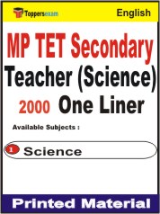 MP TET Secondary Teacher (Science) One Liner Book in English