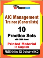 AIC Management Trainee (Generalists) Book in English - Practice Set