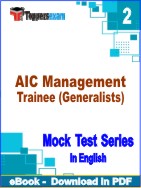 AIC Management Trainee (Generalists) Test PDF Book In English - Question Paper