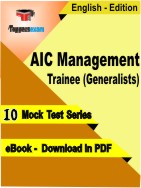 AIC Management Trainee (Generalists) Test PDF Book In English - Mock Test/Practice Set