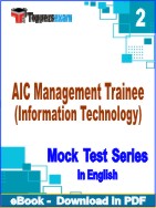 AIC Management Trainee (Information Technology) Test PDF Book In English - Question Paper