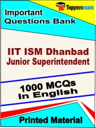 IIT ISM Dhanbad Junior Superintendent Book in English - Objective MCQ