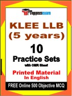 KLEE LLB (5 years) Book in English - Practice Set
