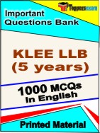 KLEE LLB (5 years) Book in English - Objective MCQ