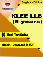 KLEE LLB (5 years) Test PDF Book In English - Mock Test/Practice Set