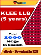 KLEE LLB (5 years) PDF Book In English - MCQ / Objective Questions