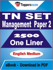 TN SET Management Paper 2 One Liner Book PDF in English