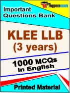 KLEE LLB (3 years)  Book in English - Objective MCQ