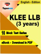 KLEE LLB (3 years) Test PDF Book In English - Mock Test/Practice Set