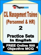 CIL Management Trainee (Personnel & HR) Book in English - Question Paper / Practice Set