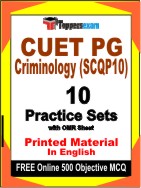 CUET PG Criminology (SCQP10) Book in English - Practice Set