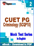 CUET PG Criminology (SCQP10) Test PDF Book In English - Question Paper