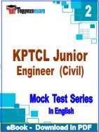 KPTCL Junior Engineer (Civil) Test PDF Book In English - Question Paper