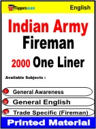 Indian Army Fireman One Liner Book in English