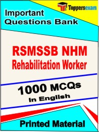 RSMSSB NHM Rehabilitation Worker Exam  Book in English - Objective MCQ